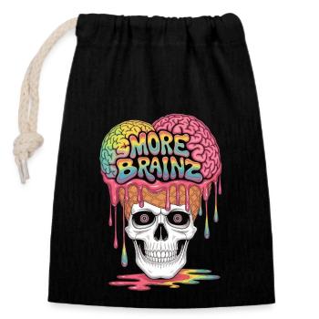 Zombie Cream Madness - Closable cotton gift bag (14x20cm) - black - Front