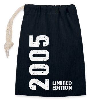 20 Years 2005 Birthday Gift - Closable cotton gift bag (14x20cm) - navy - Front