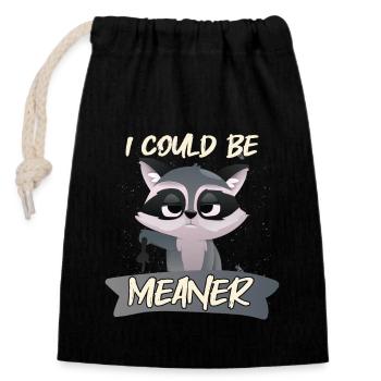 Je pourrais être plus méchant - Sac cadeau en coton avec cordon (14 x 20 cm) - noir - Devant