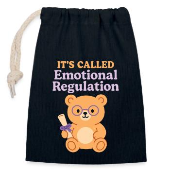 Équipe de soutien émotionnel Inner Child Healing - Sac cadeau en coton avec cordon (14 x 20 cm) - bleu marine - Devant