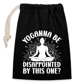 Pilates Enthusiasts Be Disappointed By This One - Closable cotton gift bag (14x20cm) - black - Front