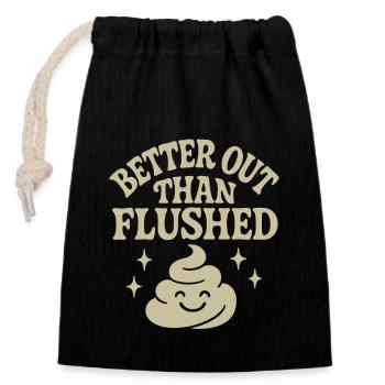 Composting Toilet Life Eco Humor Off Grid Bathroom - Closable cotton gift bag (14x20cm) - black - Front