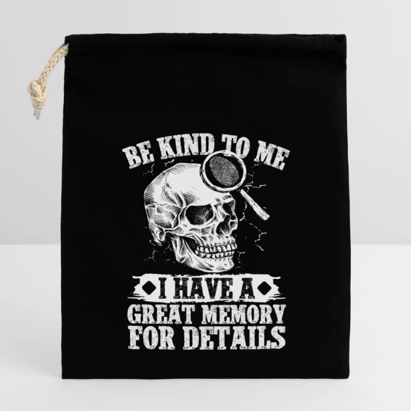 Forensic Analyst Be Kind Have A Great Memory Squad Verschließbarer Geschenkbeutel aus Baumwolle (14x20cm)