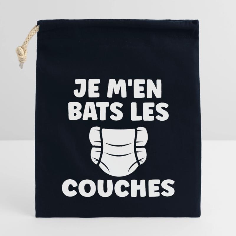 Couches Sac cadeau en coton avec cordon (14 x 20 cm)