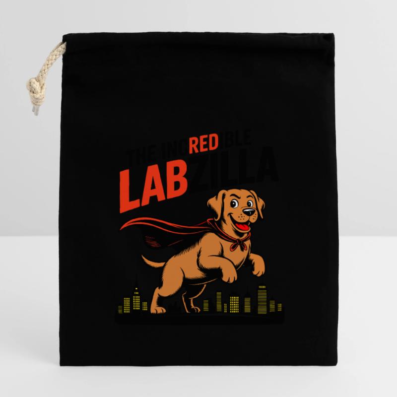 Labzilla – Foxred Labrador im Monster-Modus Verschließbarer Geschenkbeutel aus Baumwolle (14x20cm)