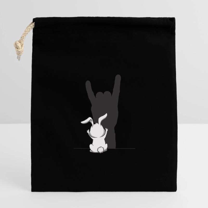 Rock Bunny – The coolest bunny in the spotlight Closable cotton gift bag (14x20cm)