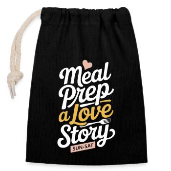 Prepared Squad Meal Planner Food Organization - Closable cotton gift bag (14x20cm) - black - Front