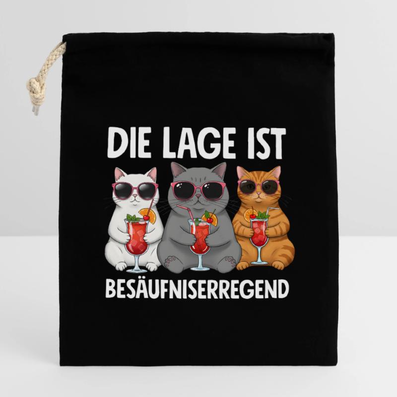 The situation is drunkenness Closable cotton gift bag (14x20cm)