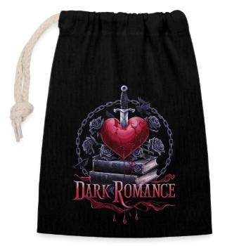 Dark Romance Heartbreak - Bloody Love & Books - Sac cadeau en coton avec cordon (14 x 20 cm) - noir - Devant