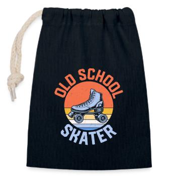 Oldschool Skater Roller Derby Skating - Verschließbarer Geschenkbeutel aus Baumwolle (14x20cm) - Navy - Vorne
