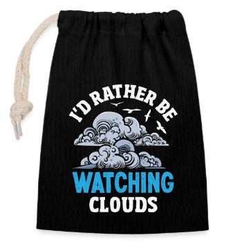 Funny Meteorology Wetterbegeisterte - Verschließbarer Geschenkbeutel aus Baumwolle (14x20cm) - Schwarz - Vorne