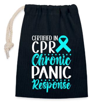 Anxiety disorder Anxiety disorder - Closable cotton gift bag (14x20cm) - navy - Front