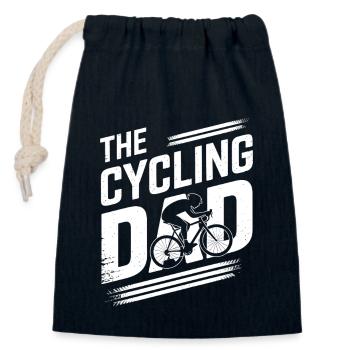 The cycling dad - Verschließbarer Geschenkbeutel aus Baumwolle (14x20cm) - Navy - Vorne