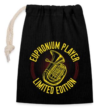 Euphonium Limited Edition Baritone Marching Band - Closable cotton gift bag (14x20cm) - black - Front