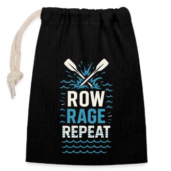 Whitewater Adventure River Rafting Crew Outdoor - Closable cotton gift bag (14x20cm) - black - Front