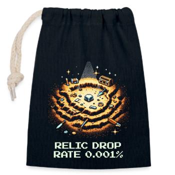 Taux de recherche de reliques | Trésor des fouilles archéologiques - Sac cadeau en coton avec cordon (14 x 20 cm) - bleu marine - Devant