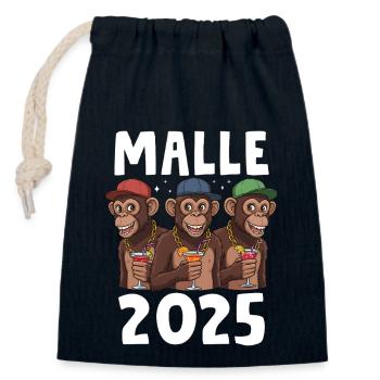 Malle 2025 - Verschließbarer Geschenkbeutel aus Baumwolle (14x20cm) - Navy - Vorne