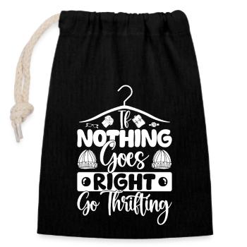 Friperie Rien ne va Allez Amour Friperie - Sac cadeau en coton avec cordon (14 x 20 cm) - noir - Devant