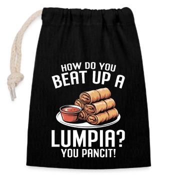 Filipino Spring Rolls Lumpia Asian - Closable cotton gift bag (14x20cm) - black - Front