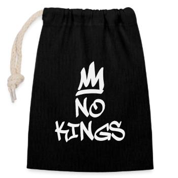 No Kings in America since 1776 - Closable cotton gift bag (14x20cm) - black - Front