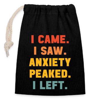 Anxiety disorder Anxiety disorder - Closable cotton gift bag (14x20cm) - black - Front