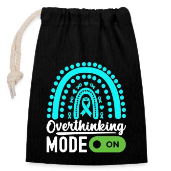Anxiety disorder Anxiety disorder - Closable cotton gift bag (14x20cm) - black - Front