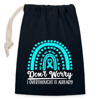 Anxiety disorder Anxiety disorder - Closable cotton gift bag (14x20cm) - navy - Front