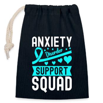 Anxiety disorder Anxiety disorder - Closable cotton gift bag (14x20cm) - navy - Front