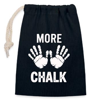 Plus de craie - Sac cadeau en coton avec cordon (14 x 20 cm) - bleu marine - Devant