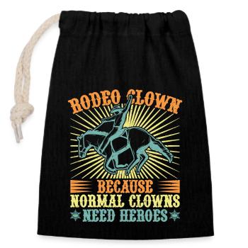 Western Rider Rodeo Clown Cowgirls Rodeo - Verschließbarer Geschenkbeutel aus Baumwolle (14x20cm) - Schwarz - Vorne