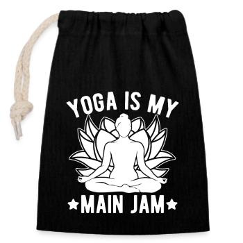 Pilates Enthusiasts Yoga Is My Main Jam Pilates - Verschließbarer Geschenkbeutel aus Baumwolle (14x20cm) - Schwarz - Vorne