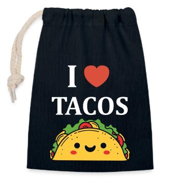 Tacos - Verschließbarer Geschenkbeutel aus Baumwolle (14x20cm) - Navy - Vorne