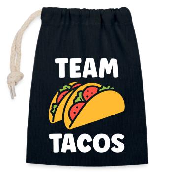 Tacos - Verschließbarer Geschenkbeutel aus Baumwolle (14x20cm) - Navy - Vorne
