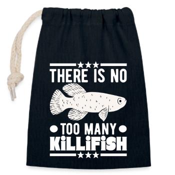 Killifish Oeuf Tooth Donut Aquarium - Sac cadeau en coton avec cordon (14 x 20 cm) - bleu marine - Devant