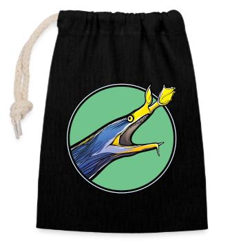 Nasal Moray Eel Ghost Moray - Closable cotton gift bag (14x20cm) - black - Front