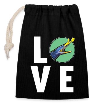 Nasal Moray Eel Ghost Moray - Closable cotton gift bag (14x20cm) - black - Front