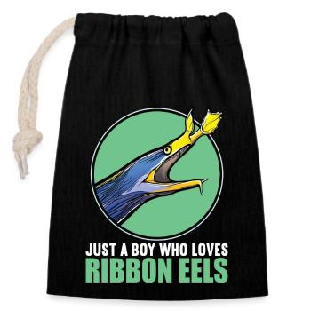 Nasal Moray Eel Ghost Moray - Closable cotton gift bag (14x20cm) - black - Front