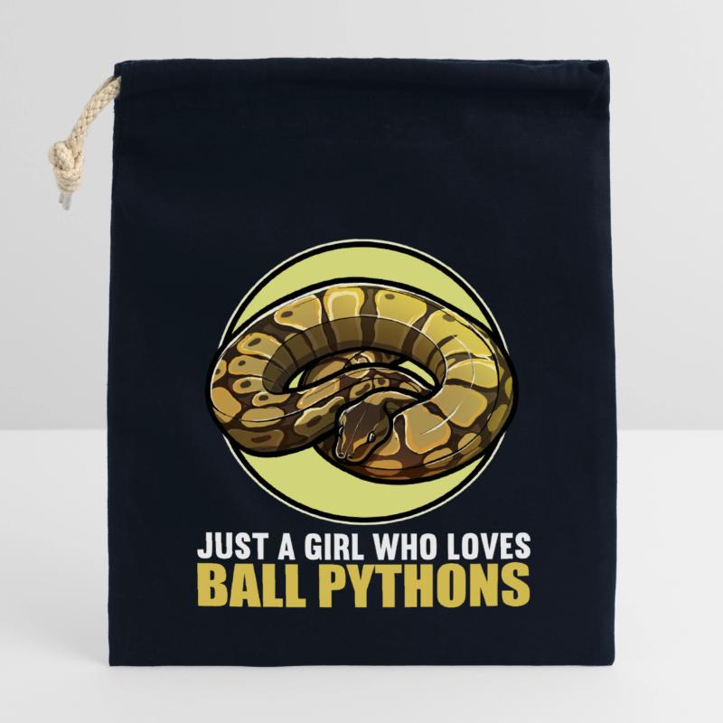 Ball Python Roi Python Roi Python Sac cadeau en coton avec cordon (14 x 20 cm)