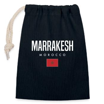 Marrakesh Marokko - Verschließbarer Geschenkbeutel aus Baumwolle (14x20cm) - Navy - Vorne