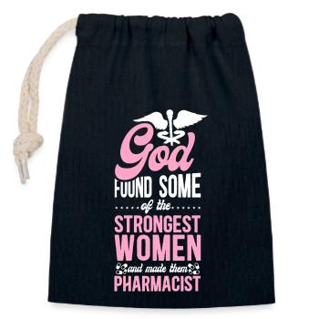 Pharmacy Tech Technician - Closable cotton gift bag (14x20cm) - navy - Front