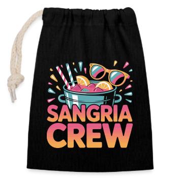 Spanien Sangria Crew Mallorca Party Malle 2025 - Verschließbarer Geschenkbeutel aus Baumwolle (14x20cm) - Schwarz - Vorne