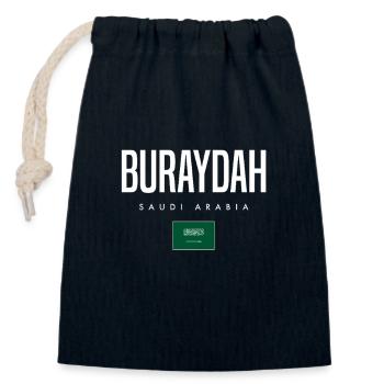 Buraydah Saudi-Arabien - Verschließbarer Geschenkbeutel aus Baumwolle (14x20cm) - Navy - Vorne
