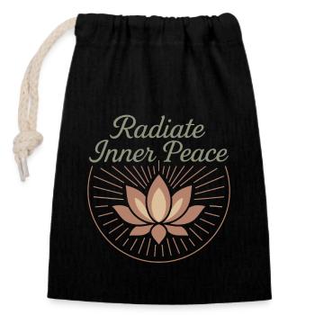 Boho Yoga Spirituelles Geschenk Für Yogis Achtsame - Verschließbarer Geschenkbeutel aus Baumwolle (14x20cm) - Schwarz - Vorne