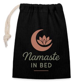 Boho Yoga Spirituelles Geschenk Für Yogis Achtsame - Verschließbarer Geschenkbeutel aus Baumwolle (14x20cm) - Schwarz - Vorne