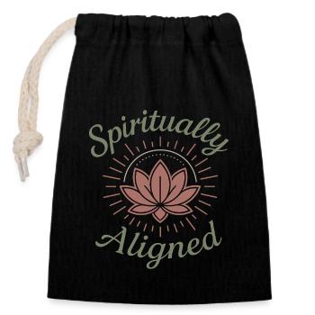 Boho Yoga Spirituelles Geschenk Für Yogis Achtsame - Verschließbarer Geschenkbeutel aus Baumwolle (14x20cm) - Schwarz - Vorne