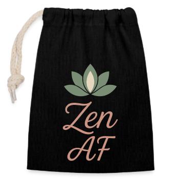 Boho Yoga Spirituelles Geschenk Für Yogis Achtsame - Verschließbarer Geschenkbeutel aus Baumwolle (14x20cm) - Schwarz - Vorne