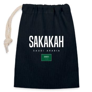 Sakakah Saudi-Arabien - Verschließbarer Geschenkbeutel aus Baumwolle (14x20cm) - Navy - Vorne