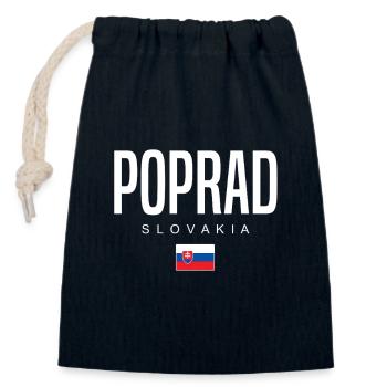 Poprad Slowakei - Verschließbarer Geschenkbeutel aus Baumwolle (14x20cm) - Navy - Vorne