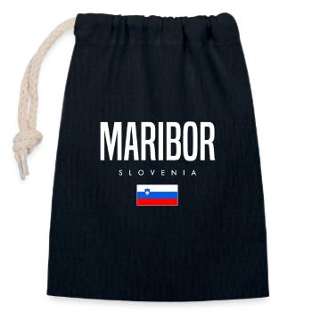 Maribor Slowakei - Verschließbarer Geschenkbeutel aus Baumwolle (14x20cm) - Navy - Vorne