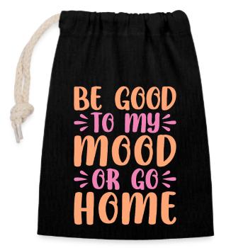Yoga Be Good To My Mood Funny Yoga - Verschließbarer Geschenkbeutel aus Baumwolle (14x20cm) - Schwarz - Vorne